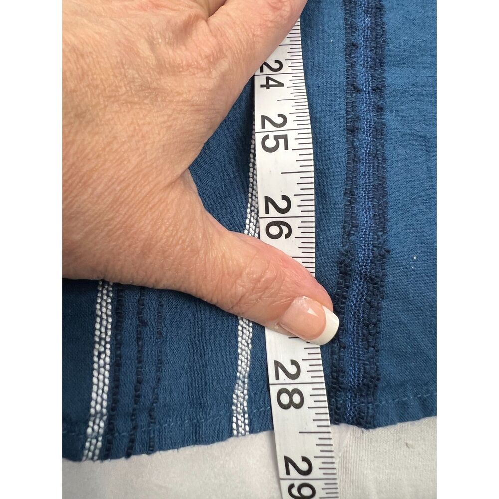 Wonderly Blue/White/Black Striped Short Sleeve Camp Shirt 3X EUC - Picture 5 of 7